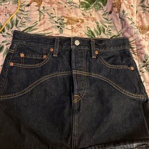 Levi's Dark Indigo Asymmetrical Skirt